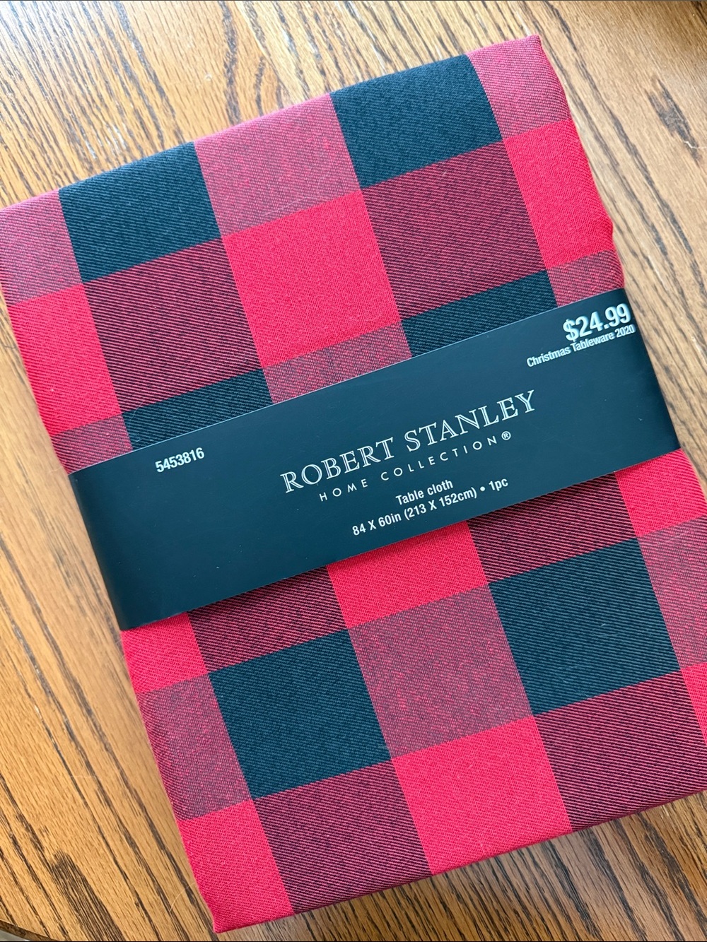 Red & Black Buffalo Check Table Cloth, 84 x 60